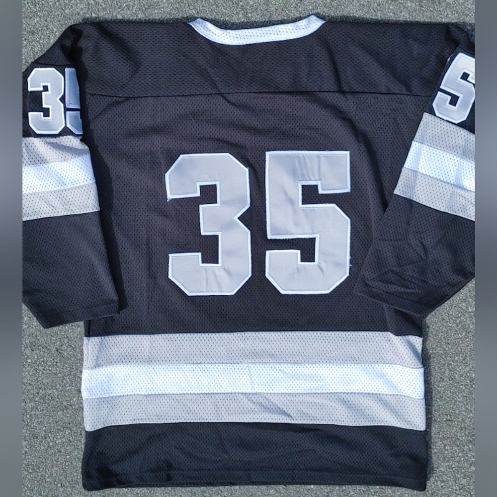 Vtg 90s NHL Los Angeles Kings Stephane Fiset #35 Jersey XL Made in Canada - Picture 8 of 9